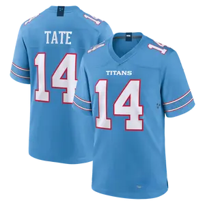 Unisex Football Titans Team Jeffery Carnell Tate New Collection 2026 Draft First Round Pick No. 4 Team Game Jersey - Light Blue