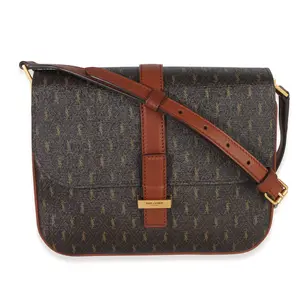Brown Canvas Le Monogramme Small Sac Besace Shoulder Bag