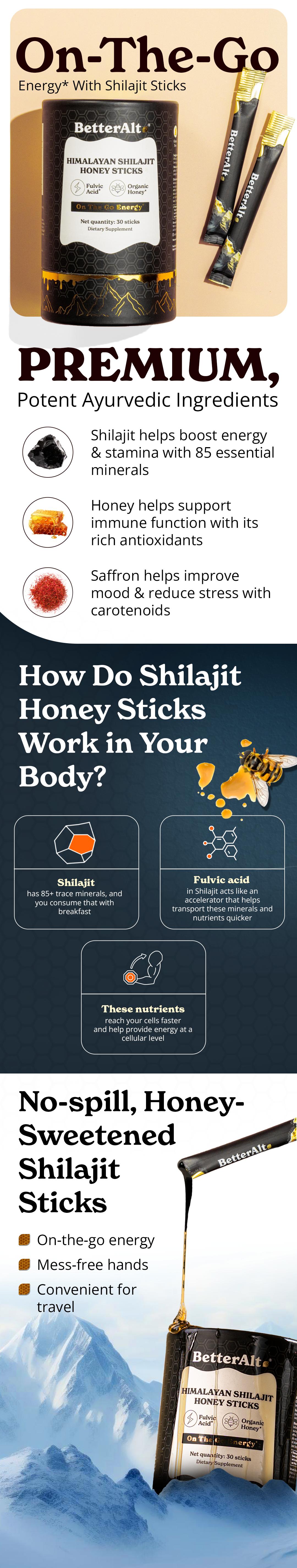 【LIVE Special】Pack of 4 Shilajit Honey Sticks Flavor Sweet 【LIVE Special】Pack of 4 Shilajit Honey Sticks Flavor Sweet