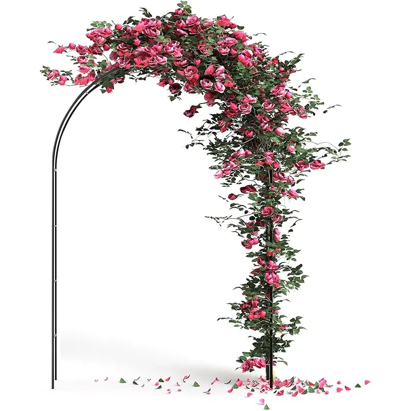 Heavy-Duty Metal Trellis Arbour - Arched Shape Climbing Plant Support, Easy Integration for Outdoor Decor, Enhances Aesthetic Appeal, Ideal for Celebration Use