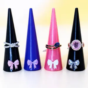 Mini Ring Cone Holder for Fizz Rings  | Cute Bow Jewelry Display | Perfect for Live Reveals