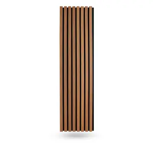 Maple Acoustic Slat Wood Wall Panels Soundproof Decorative Wall Cladding, Modern Fluted Design for Home Decor, Living Room, Bedroom, Office & Studio (12" Wide, 2pcs/Box)