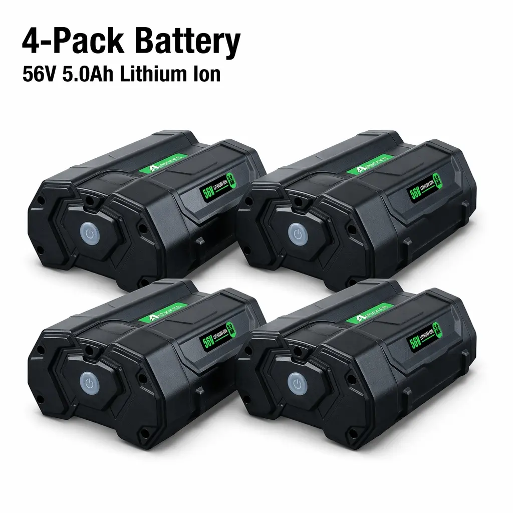 4-pack EGO Power+ 56V Battery 5000mAh 5.0Ah Lithium-ion Replacement for BA1400T BA2800T BA4200T BA5600T, Compatible with EGO 56V Tools Charger