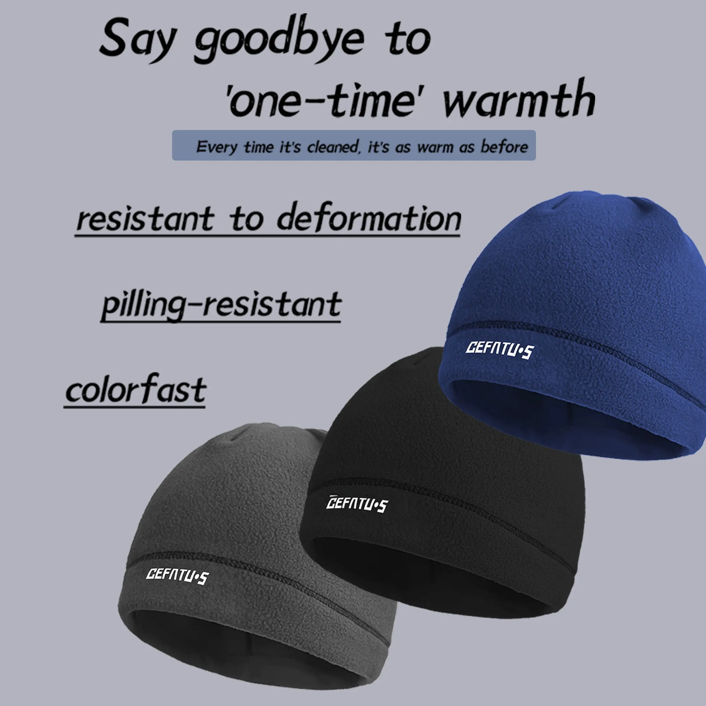 Lightweight Breathable Warm Hat, Fleece Beanie, Unisex All-Size, Suitable for Outdoor Sports, Running, Fitness, Cycling, Basketball, Beanie Fitted, Beanies, Beanie Hats