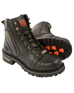 Milwaukee Leather Men's Men'S Lace To Toe Boot Round Wide - Mbm9000w