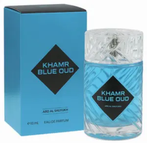 Khamr Blue Oud 100 ml for Men - Ard Al Shuyukh Eau de Parfum with Ylang Ylang, Osmanthus, Orange, Oud, Pink Pepper, Leather, Musk, Virginia Cedar, Sandalwood, Saffron, Smoky Scent