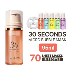 30 Seconds Micro-Bubble Deep Cleansing Mask, Korean Glass Skin Care Essential, 70 Uses, 3.21 fl.oz, Turkey Neck, Zempic Neck, Tech Neck, Smoker Lines, Smile Lines, 11 Lines, Under-eye Hollows, Forehead Lines, Micro-Bubble Primer, summervibe