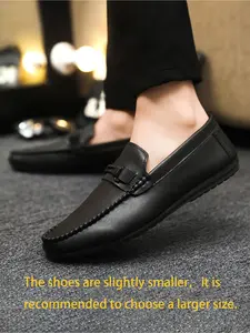 2026 Men's Black Leather Slip-on Loafers, Versatile for Driving and Casual Wear, Classic Black Style Suitable for Both Commuting and Dates, Shoe