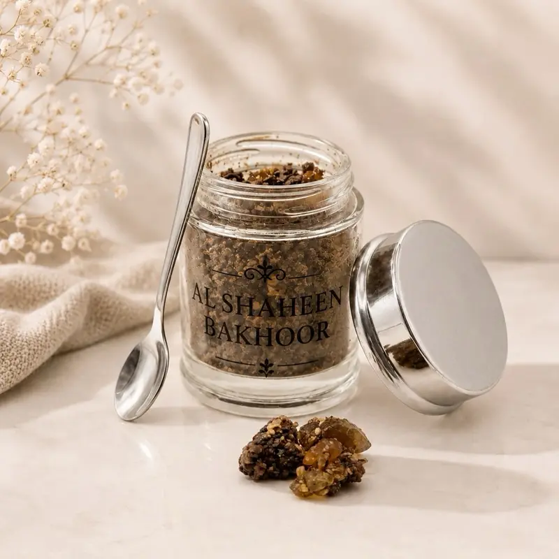 Bakhoor Incense Charcoal Disc Home Fragrance - Spiced Frankincense, Cardamom Scented Home Care Supply for Aromatherapy, Evenings, Safe Burn (Place on Charcoal Disc)