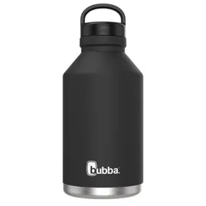 bubba Growler Stainless Steel Water Bottle Wide Mouth Rubberized Licorice, 64 fl oz. Beverage Cover Insulated Containers