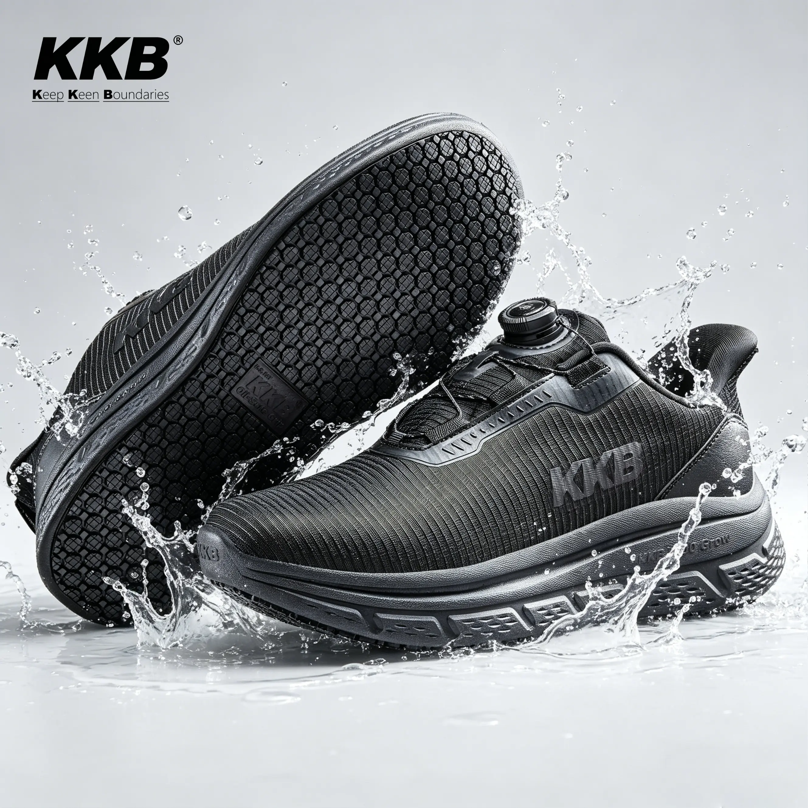 New Men's Closed Slip-On Work Sneakers - Anti-Slip Tread Casual Trainers, Water-Resistant, Foam-Cushioned, Mesh Breathable, Food Service All-Season Footwear
