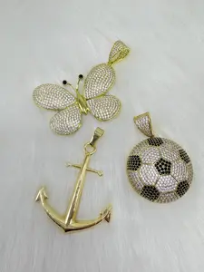 BrillaBotique Butterfly, Soccer and Anchor 14k Gold Plated