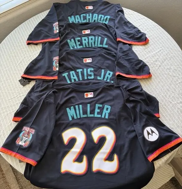 Miller/Machado/Tatis Jr./ Merrill SD Padres City Connect 2026 Print Baseball Jerseys!