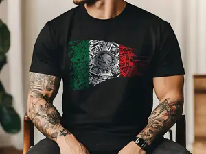 Aztec Empire Mexican Flag  Mesoamerican Culture T-Shirt