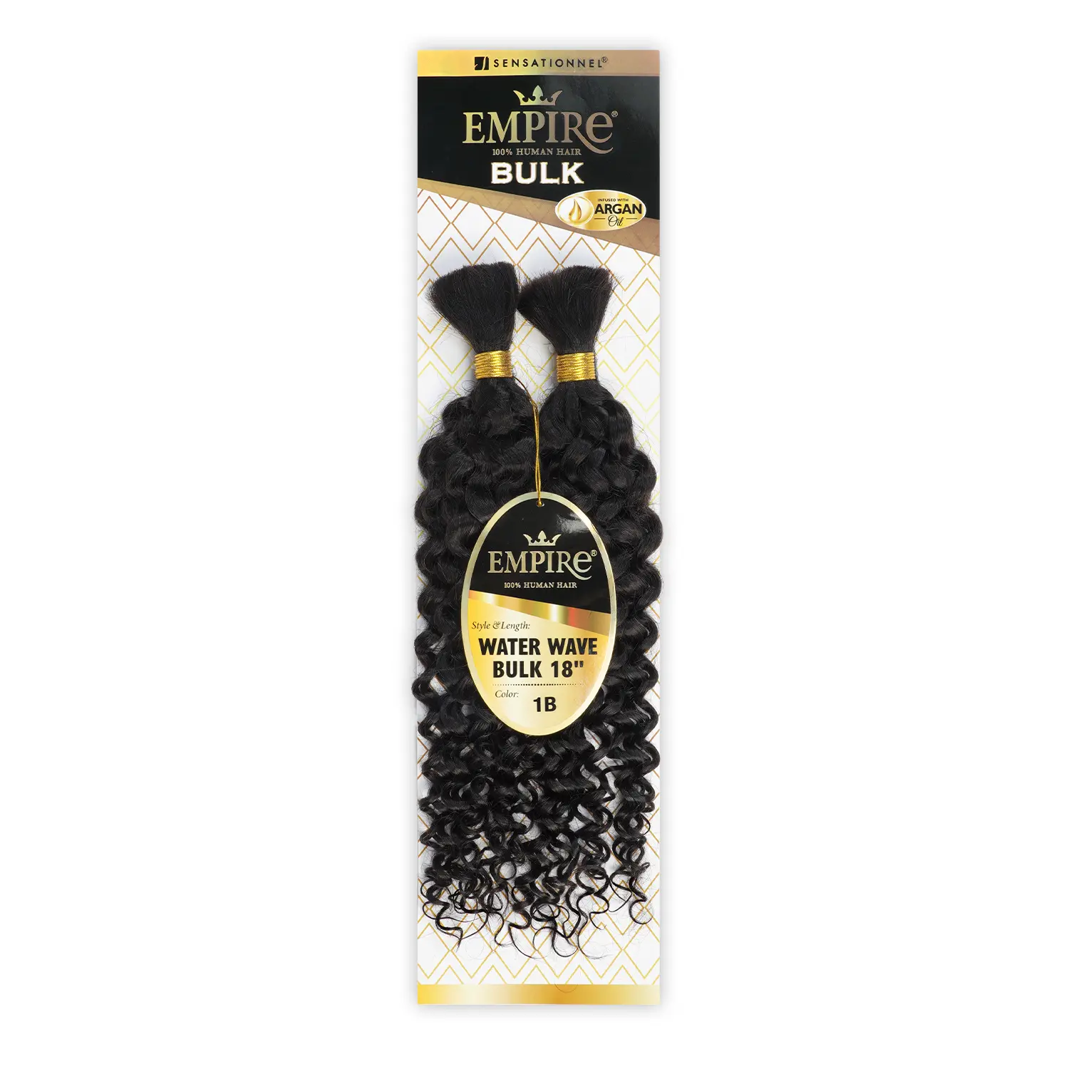 Sensationnel Boho Braids Human Hair Extensions - Empire Water Wave Bulk Pieces, 18"