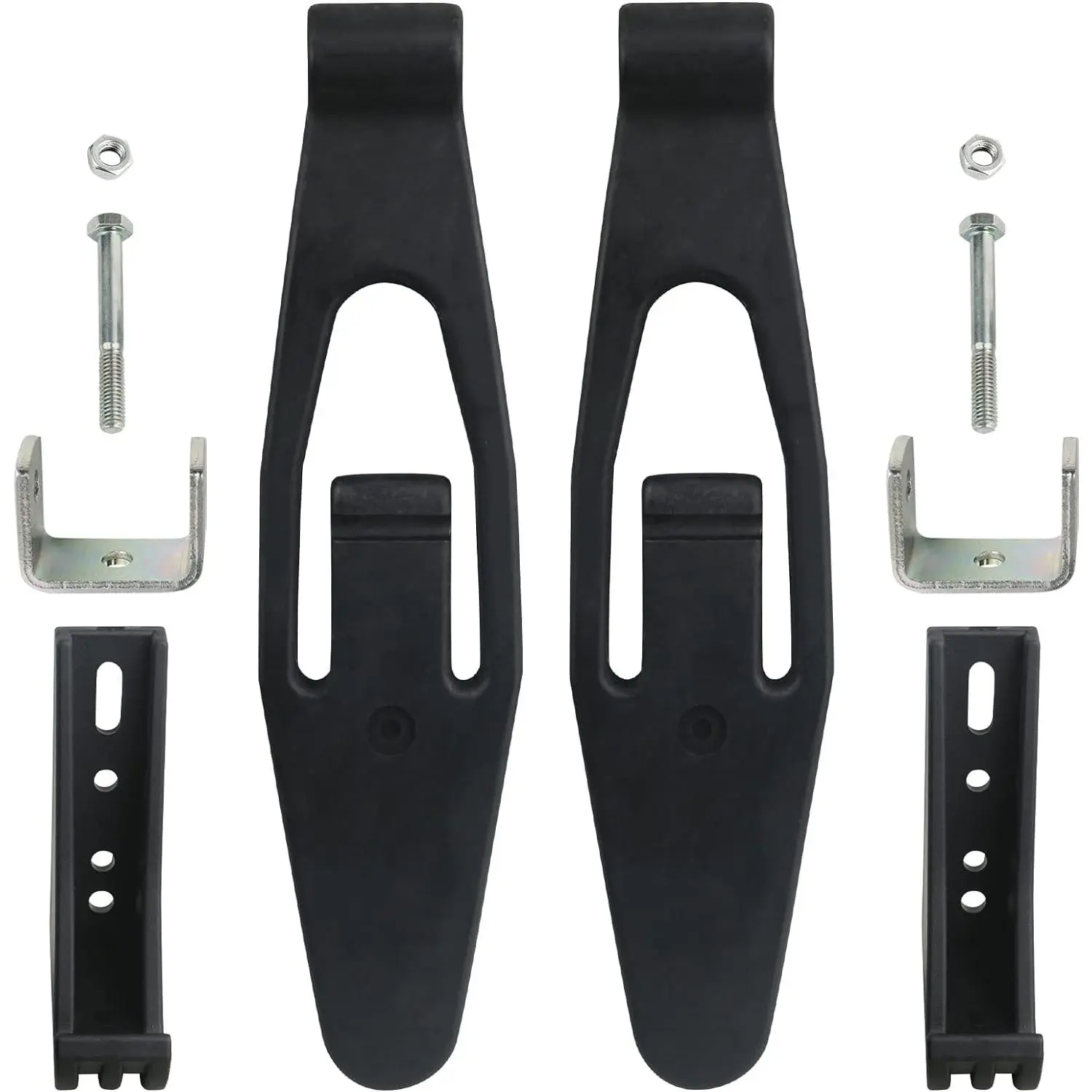 Hood Latch Strap with Catch Bracket Kit 2 Pack Compatible with Kenworth T300 T600 T800 W900, Peterbilt 357 367 377 378 379 388 389 1987-2011 Truck Hood Parts Replaces 23-13857 L56-0001 HLK1035