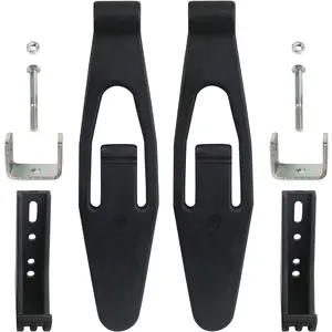 Hood Latch Strap with Catch Bracket Kit 2 Pack Compatible with Kenworth T300 T600 T800 W900, Peterbilt 357 367 377 378 379 388 389 1987-2011 Truck Hood Parts Replaces 23-13857 L56-0001 HLK1035