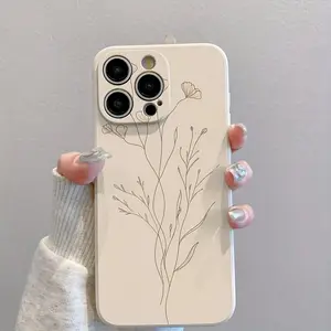 Vintage Floral Pattern Tpu Shockproof Durable Phone Case for iPhone 15/15 Plus/15 Pro/15 Pro Max, Unique Design Gift for Family & Girlfriend