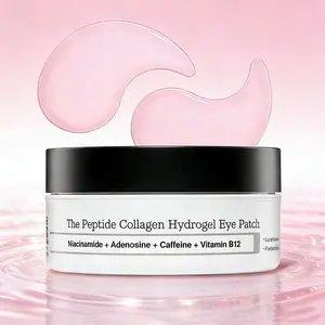 Peptide3PCS Collagen Hydrogel Eye Patch: Reduce Eye Bag Puffiness , Firm & Revitalize with Niacinamide + Caffeine + Vitamin B12