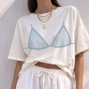 Coastal Bikini Graphic Tee  Beach Summer Top Coverup Vacation Outfit Women Last Toast on the Coast Seashells and Wedding Bells
