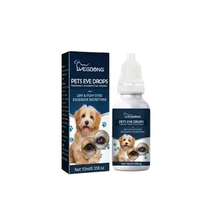 Pet Eye Drops for Cats and Dogs - 10ml - Remove Tear Stains, Relieve Itching, Cleanse Eyes with Glycerine, Panthenol, Sodium PCA