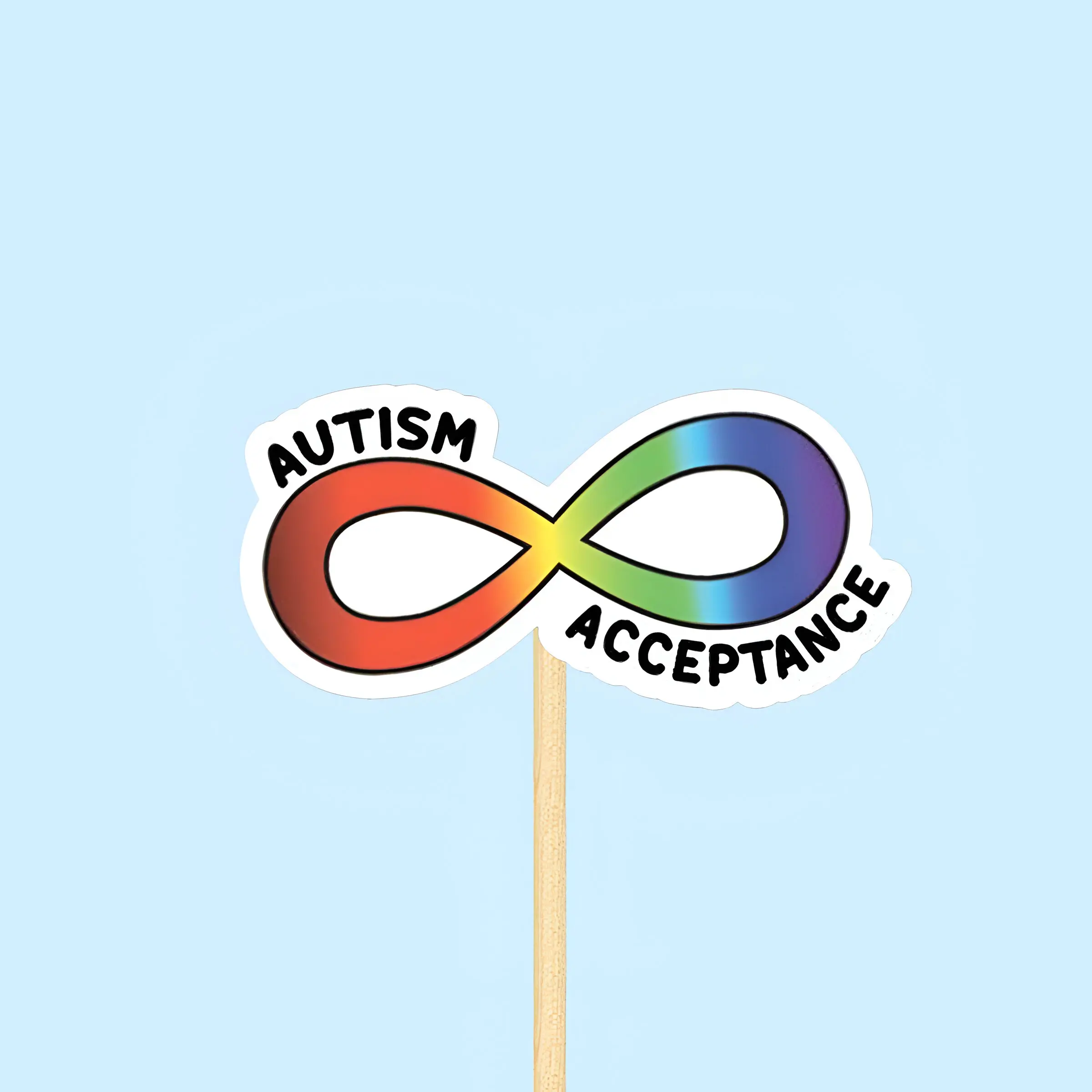 Autism Acceptance Sticker, Awareness Empowerment And Neurodiversity, 3 inch Sticker for Laptop Water Bottle Book