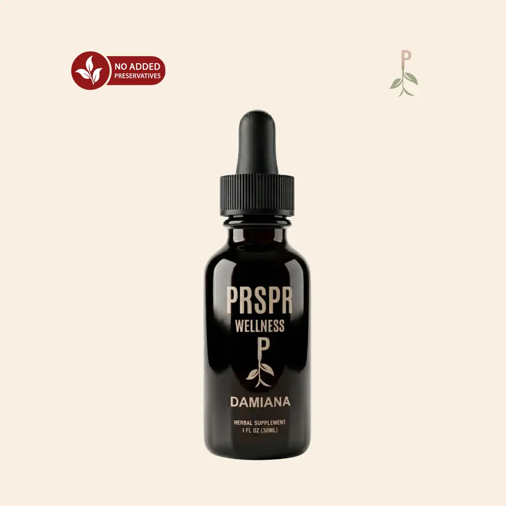 PRSPR Wellness Damiana Liquid Dietary Herbal Supplement - Natural Aphrodisiac, Botanical Healthcare Support, Herbal Supplements