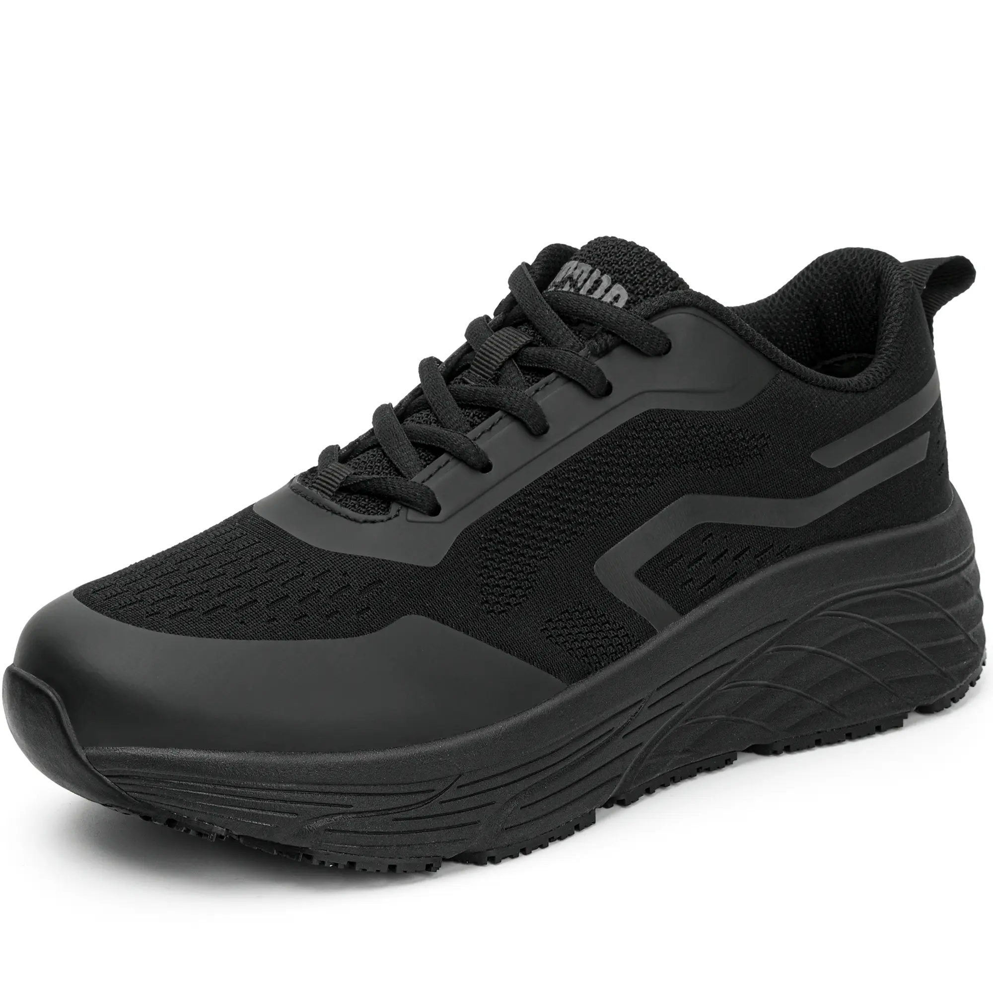 R CORD Women's Minimalist Round Toe Safety Work Footwear - Non-Slip, Waterproof, Oil-Resistant Sole, Arch Support for Standing All Day, Nurse Walking Shoes for Restaurant Use, Non Slip Shoes For Work, Rubber Sole