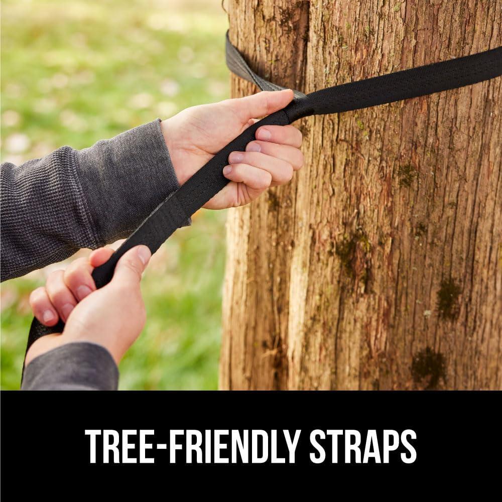 Portable Camping Hammock Single Durable Parachute Nylon Hammock with Strong Tree Straps, Easy Setup Lightweight Travel Hammock for Hiking, Backpacking, Beach & Outdoor Camping Gear, Compact Carry Friendly, Green