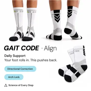 GaitCode Compression Socks with Arch Support for Men Women, Athletic Running Socks for All-Day Comfort & Standing