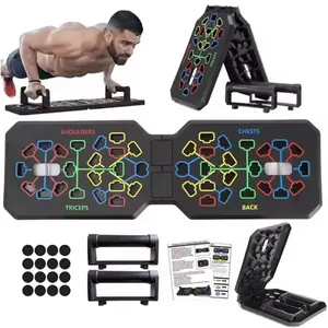 Push-up Board, Pilates Bar With Resistance Band And Ab Roller, Foldable Push-up Bar For Home Gym, Fitness Equipment For Men And Women - Black, Multifunctional Fitness Equipment, Home Exercise Equipment, Strength Training Equipment