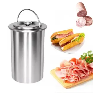 304 Stainless Steel Ham Presser with Thermometer, Kitchen Cooking Tool Utensils for Meat and Poultry, Multifunctional Steaming Pot