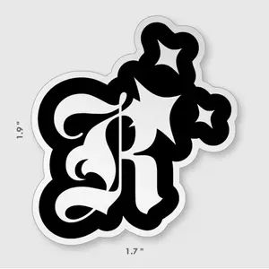 Regulah Sticker R logo. 1 order 5 stickers.