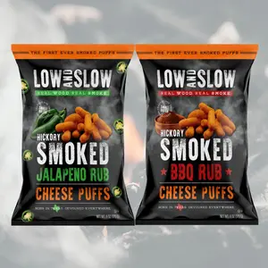 Smoked Cheese Puffs 4-Pack - Hickory Smoked Cheese Puffs Snack Crispy Snack