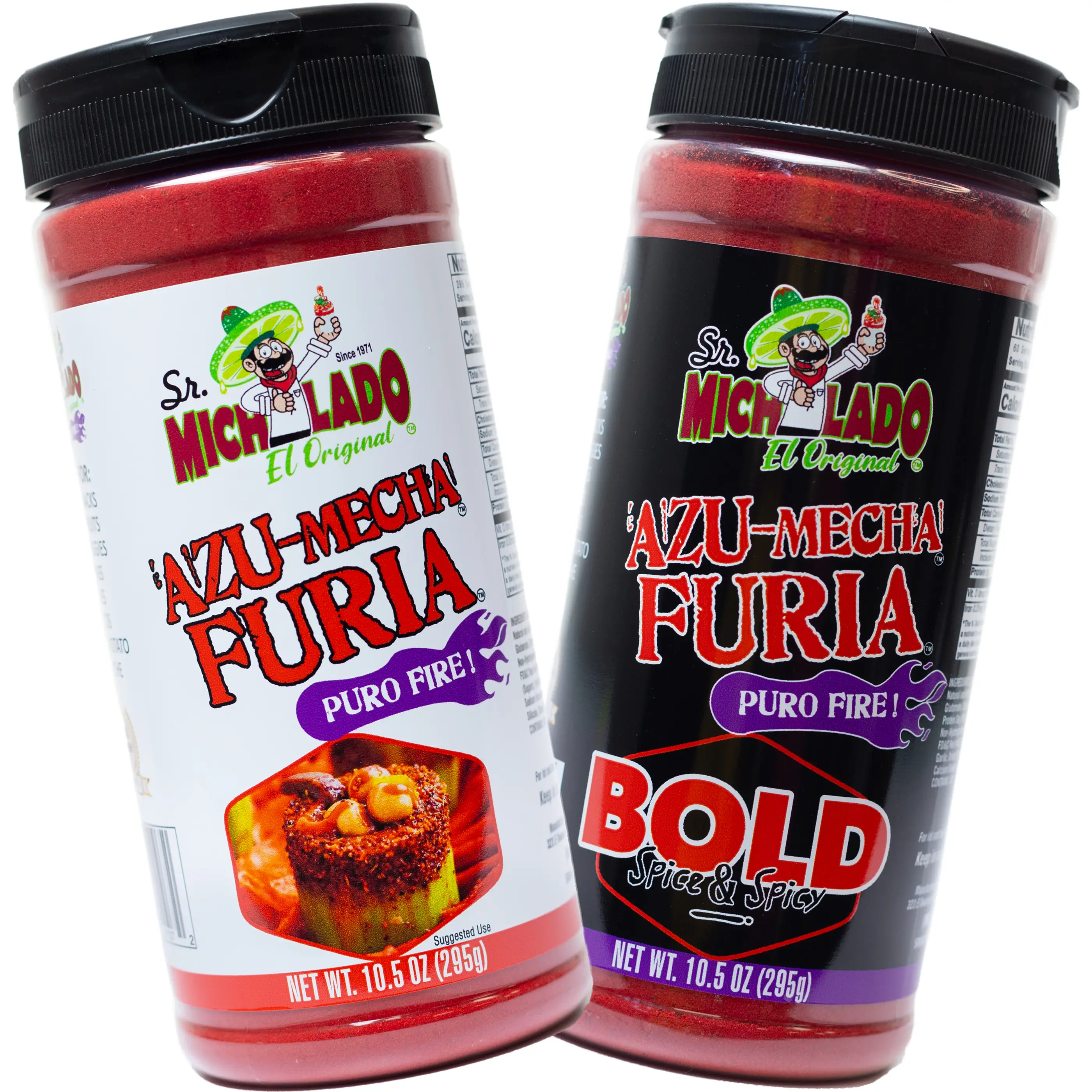 Azu-Mecha FURIA COMBO - Furia & Furia BOLD - Snack Seasoning - Sr. Michelado - Bottle Flavor Spice powder sr michel a do azume chapowder