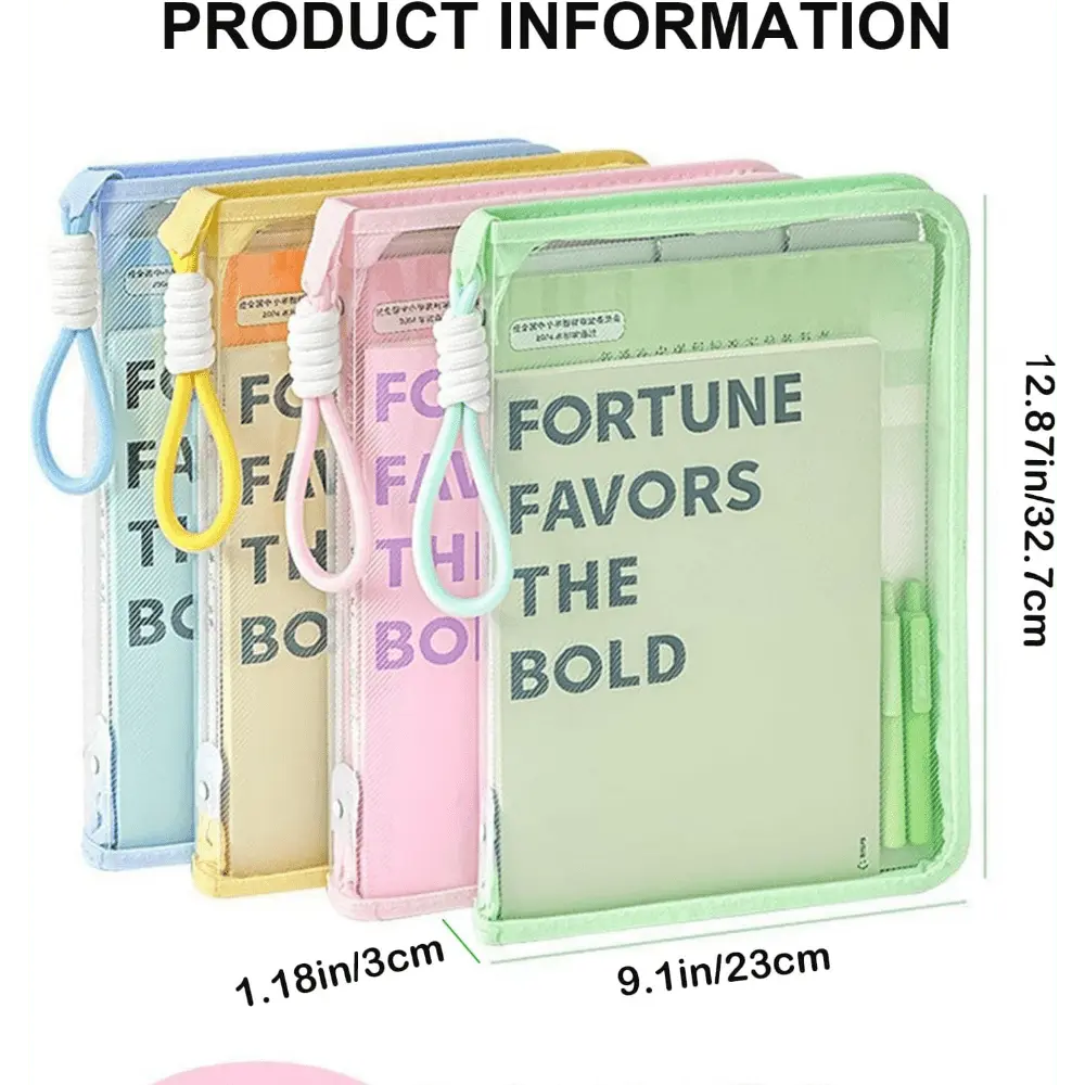 Book Sleeve With Zipper, A4 Clear Book Pouches Waterproof Book Covers Protector With Binder, Book Bags Organizer For School Classroom Library Pockets Students, Gifts For Book Lovers (Pink, 1) sturdy