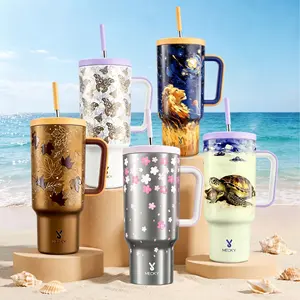 Summervibes MEOKY Popular 40oz Tumbler with Handle, Vacuum Insulated Stainless Steel, Leak-Proof Travel Mug with Straw, Non-Slip Base, Car Friendly, BPA-Free