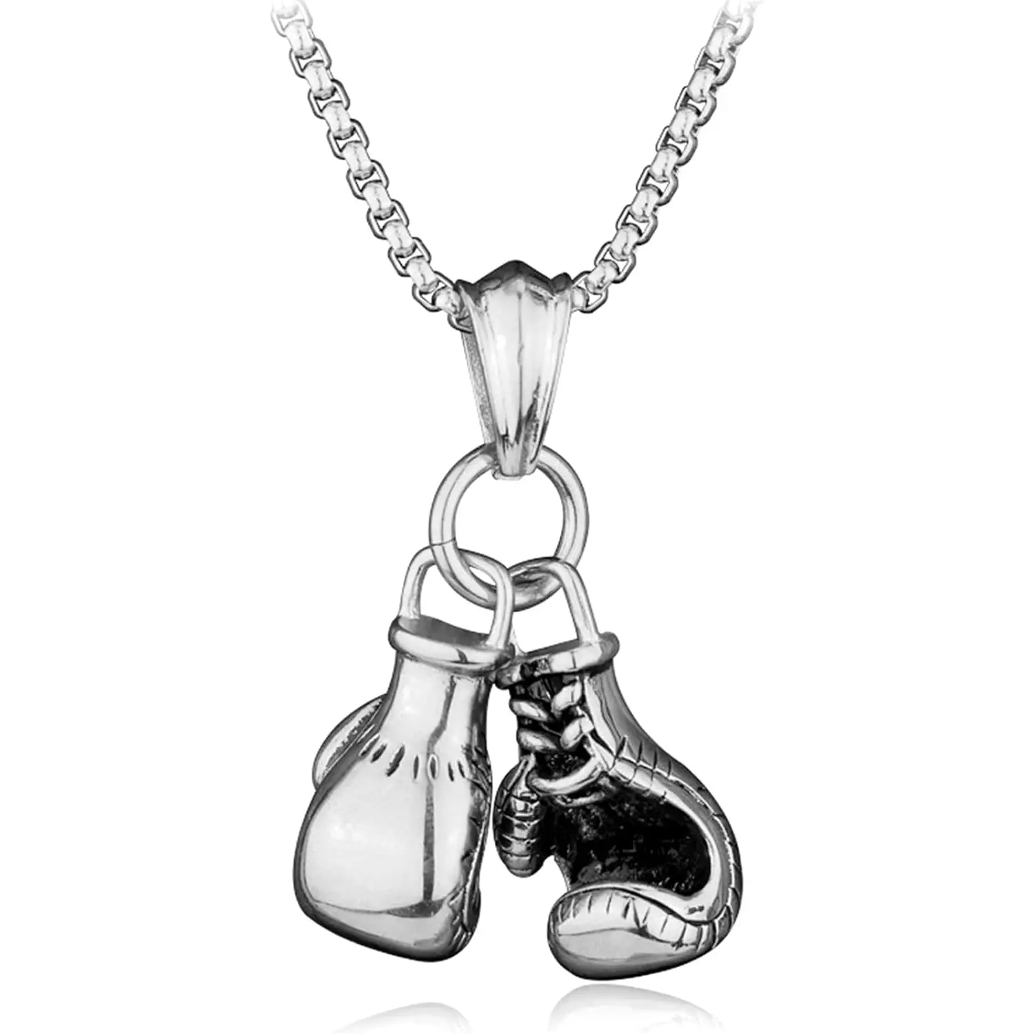 Boxing Gloves Necklace Boxing Chain Pendant Necklace Punk Jewelry Gifts for Men Women