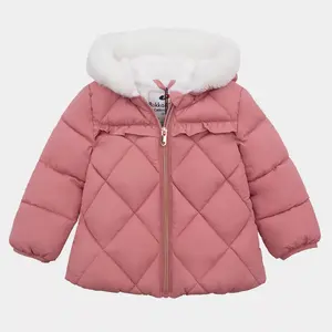 Rokka&Rolla Toddler Girls' Puffer Jacket Fleece Lined Winter Coat-Pink Coral, size 18-24 Months