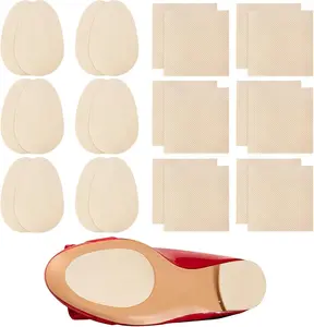 24 Pcs Non-Slip Shoes Pads Adhesive Shoe Sole Protectors, High Heels Anti-Slip Shoe Grips, Noise Reduction for Men&Women'S Boots, Flats Etc (Beige) Hongchuanglai