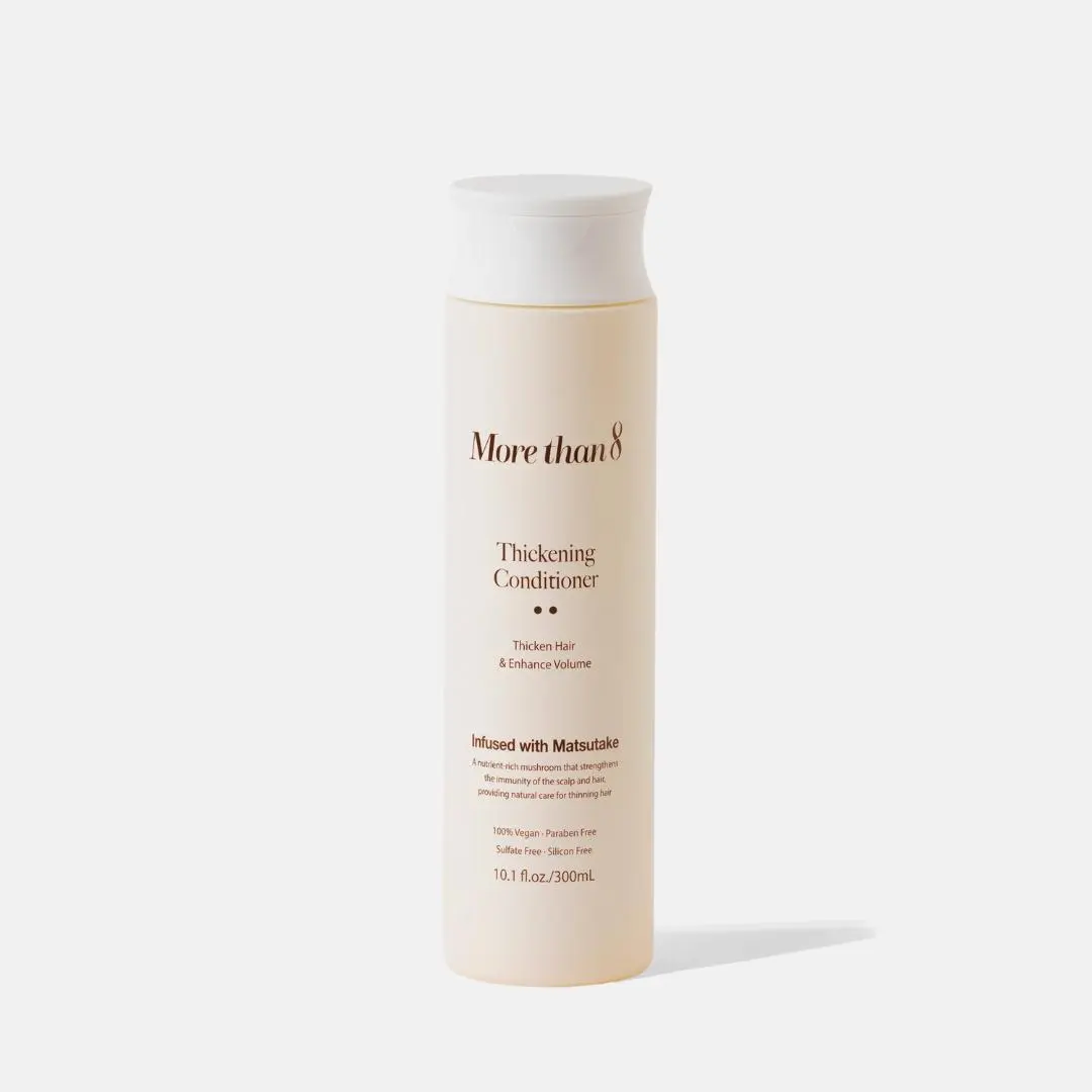 MoreThan8 Thickening Conditioner - Volumizing & Moisturizing Hair Conditioner for Fine & Thinning Hair with HY Protein Complex, Matsutake Mushroom & Echinacea Extract - Strengthening Vegan Hair Care, Cruelty-Free - 300ml