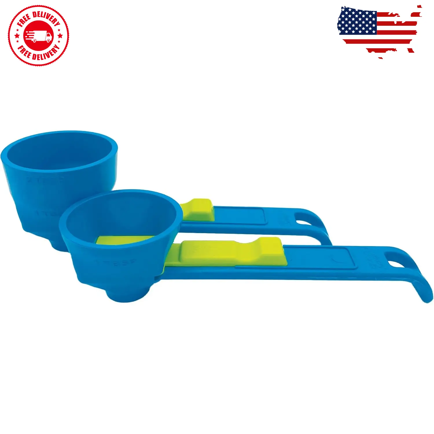 Measuring scoop + funnel No spill preparation of protein powder (Set of 1 & 2 Tablespoon)