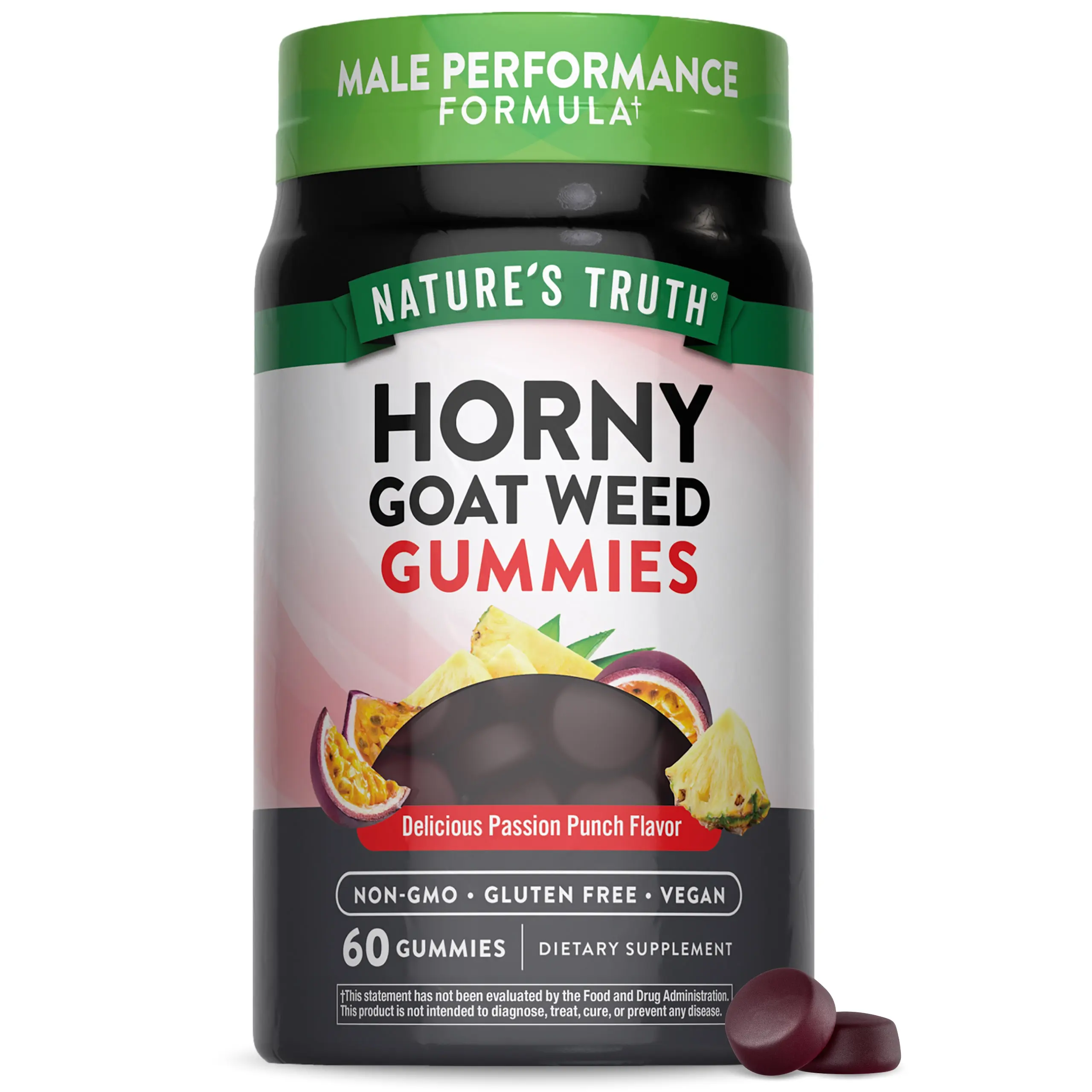 Nature's Truth Horny Goat Weed Gummies - 60 Count - with Maca Root - Vegan, Non-GMO & Gluten Free Supplement For Men Nature's Truth Horny Goat Weed Gummies - 60 Count - with Maca Root - Vegan, Non-GMO & Gluten Free Supplement For Men