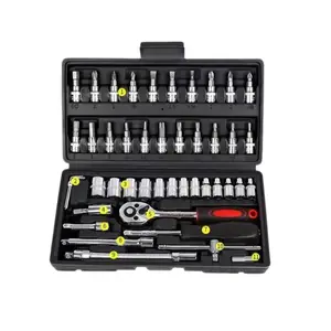 Car Mechanic Tool Set, Multipurpose Car Repair Tool Set with Ratchet Torque Wrench, Professional Screwdriver Tool Set for Car, Bicycle & Motorcycle, Automotive Tool Kit
