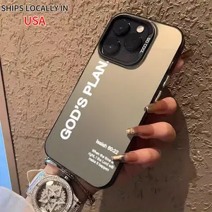 Isaiah Christian Stylish Silver Phone Cover Shock-Resistant Case for Iphone 16 11 15 14 13 12 Pro Max Plus Birthday And Christmas Present for Women, Men, And Boys,Drop-Resistant Case.Lens protection,comfortable grip,affordable luxur Protective Smartphone