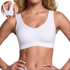 Live - ubras Seamless Wireless Bralette Light Support Sports Bra for Yoga & Low-Impact Workout, Wide Straps, Super Soft, Comfort Full Coverage Everyday Comfort  Wear #summervibes