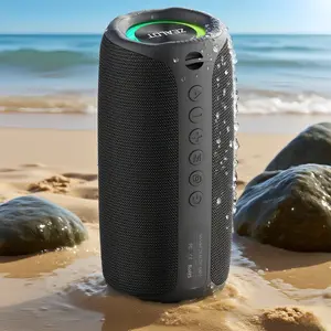 ZEALOT Outdoor Portable Bluetooth Speaker, Rechargeable Speaker - 20W High Power, 3600mAh Long Battery Life, Dual Bass Diaphragms, RGB Light Effects, Supports TF Card/USB/AUX - Ideal for Home, Outdoor, Camping, Hiking Waterproof Wireless Speaker