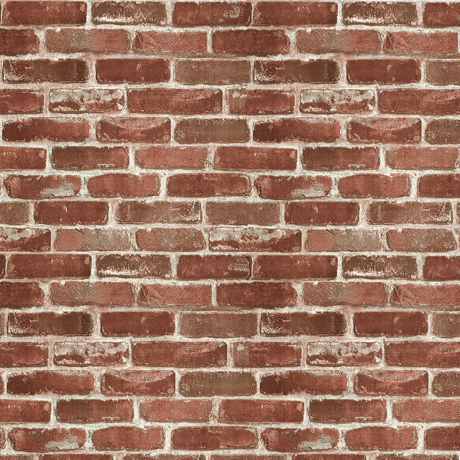 Red Brick Wallpaper Self-Adhesive Peel and Stick Wallpaper Waterproof and Removable Good for Home Decoration and Furniture Renovation 17.5 x 118 Inch