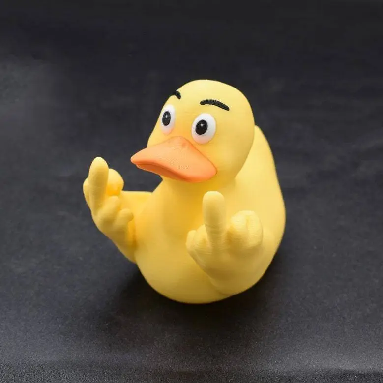 Rubber Duck giving the middle finger Rubber Duck giving the middle finger