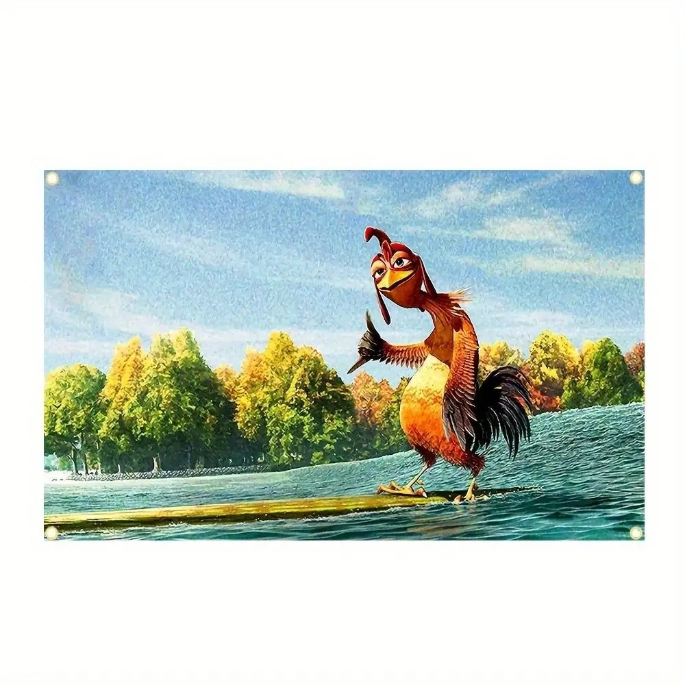 Chicken Fishing Pattern Decorative Tapestry, Funny Flag Banner, Party Supplies, Hanging Poster for College Room Man Cave, Home Decor, Living Room Wall Decor, Welcome Backdrop, Wall Hanging Tapestry